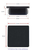 Plastic End Cap Black Suits Aluminium Tube 32mm x 32mm - Cat Enclosure Supplies